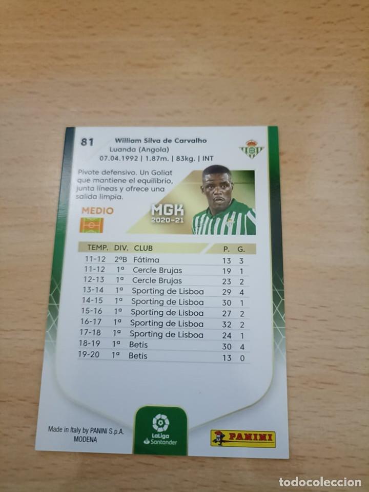 Cromos de Fútbol: Megacracks 20/21. 81- William Carvalho. Real Betis. - Foto 2 - 339358478