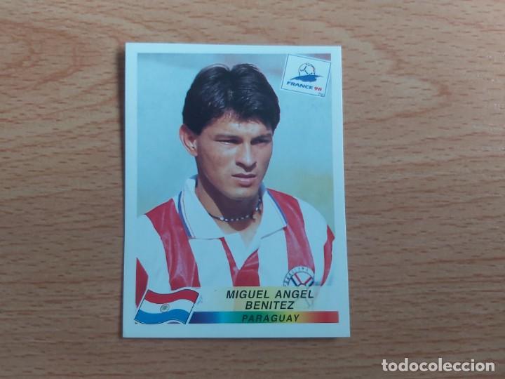 Figurine di Calcio: CROMO FUTBOL MUNDIAL FRANCIA 98 EDITORIAL PANINI 275.BENITEZ-PARAGUAY-NUNCA PEGADO