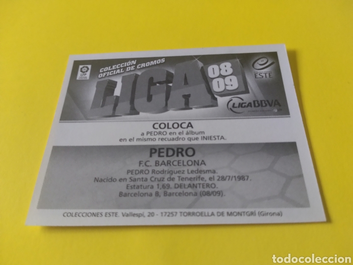 Cromos de f&uacute;tbol: Pedro Coloca Este 2008-09 - Foto 5