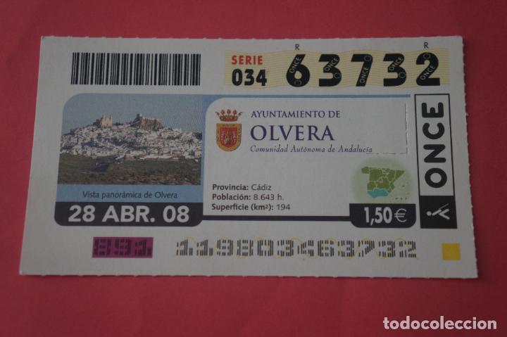 Cromos de f&uacute;tbol: CUPON DE LA ONCE OLVERA CADIZ ANDALUCIA - Foto 1