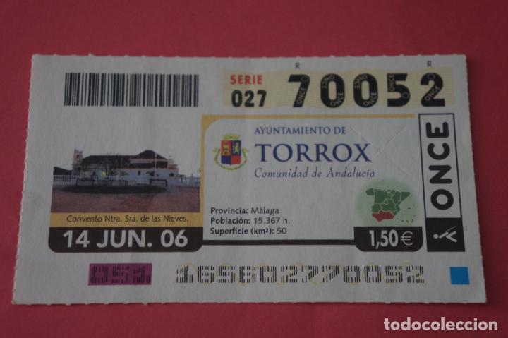 Cromos de f&uacute;tbol: CUPON DE LA ONCE TORROX MALAGA ANDALUCIA - Foto 1