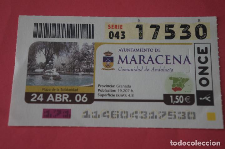 Cromos de f&uacute;tbol: CUPON DE LA ONCE MARACENA GRANADA ANDALUCIA - Foto 1