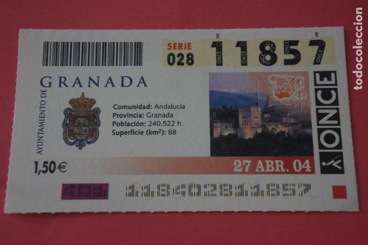 Cromos de f&uacute;tbol: CUPON DE LA ONCE GRANADA ANDALUCIA - Foto 1