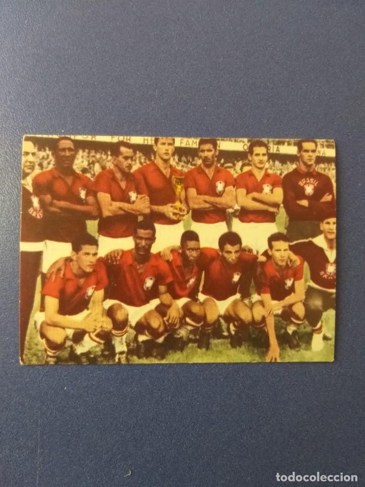 Cromos de f&uacute;tbol: Cromo editorial Heinerle ,plantilla Brasil campe&oacute;n del mundial de 1958 , MUY RARO