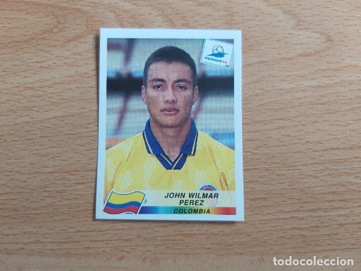 Figurine di Calcio: CROMO FUTBOL MUNDIAL FRANCIA 98 EDITORIAL PANINI 453.PEREZ-COLOMBIA-NUNCA PEGADO