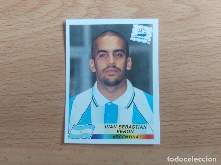 Cromos de F&uacute;tbol: CROMO FUTBOL MUNDIAL FRANCIA 98 EDITORIAL PANINI 507.VERON-ARGENTINA-NUNCA PEGADO