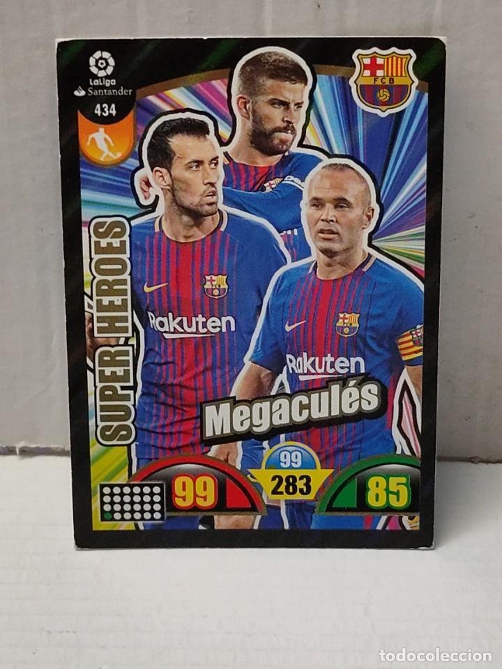 Figurine di Calcio: Cromo ADRENALYN Panini temporada 2017/2018 17 18 SUPER H&Eacute;ROES - MEGACULES - n&uacute;mero 434