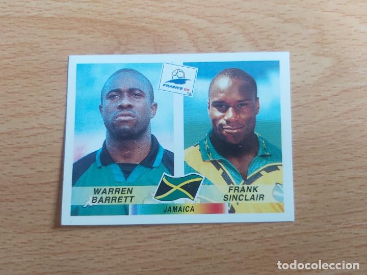 Cromos de F&uacute;tbol: CROMO FUTBOL MUNDIAL FRANCIA 98 EDITORIAL PANINI 553.BARRETT/SINCLAIR-JAMAICA-NUNCA PEGADO