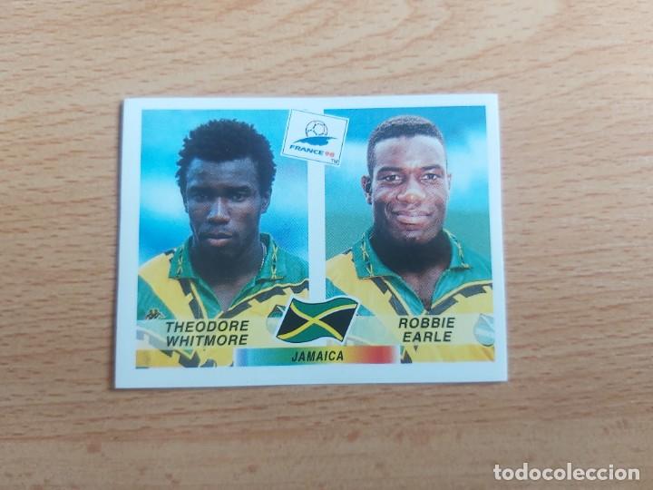 Cromos de f&uacute;tbol: CROMO FUTBOL MUNDIAL FRANCIA 98 EDITORIAL PANINI 558.WHITMORE/EARLE-JAMAICA-NUNCA PEGADO