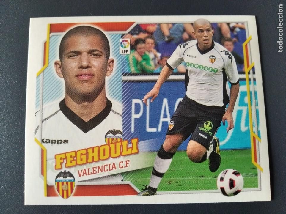 Football Stickers: Liga Este 2010/11,Valencia C.F.,Feghouli (&Uacute;ltimos Fichajes N&deg;29,Nunca Pegado).