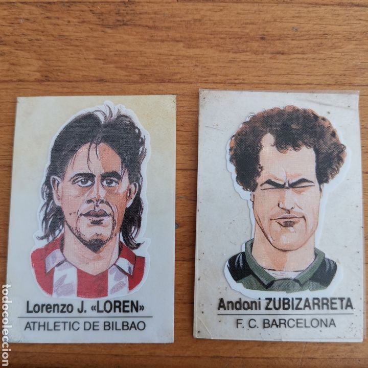 Cromos de F&uacute;tbol: 2 cromos de f&uacute;tbol Lorenzo. J. Lorena y Andoni Zubizarreta N&ordm;6 y 7 Bollycao