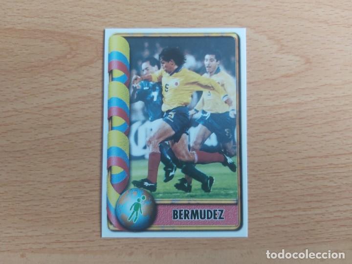 Cromos de F&uacute;tbol: CROMO FUTBOL MUNDIAL FRANCIA 98 EDITORIAL EDICIONES ESTADIO 158.BERMUDEZ-COLOMBIA-NUNCA PEGADO