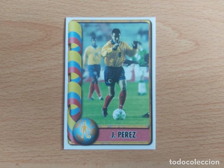 Cromos de f&uacute;tbol: CROMO FUTBOL MUNDIAL FRANCIA 98 EDITORIAL EDICIONES ESTADIO 160.PEREZ-COLOMBIA-NUNCA PEGADO