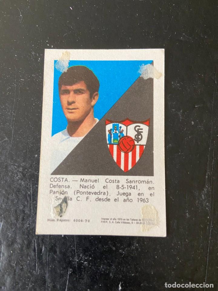 Cromos de f&uacute;tbol: fher 1970 70 sevilla costa - Foto 2