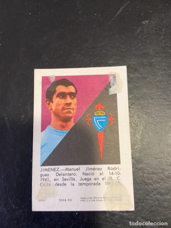 Cromos de f&uacute;tbol: fher 1970 70 celta jimenez - Foto 2