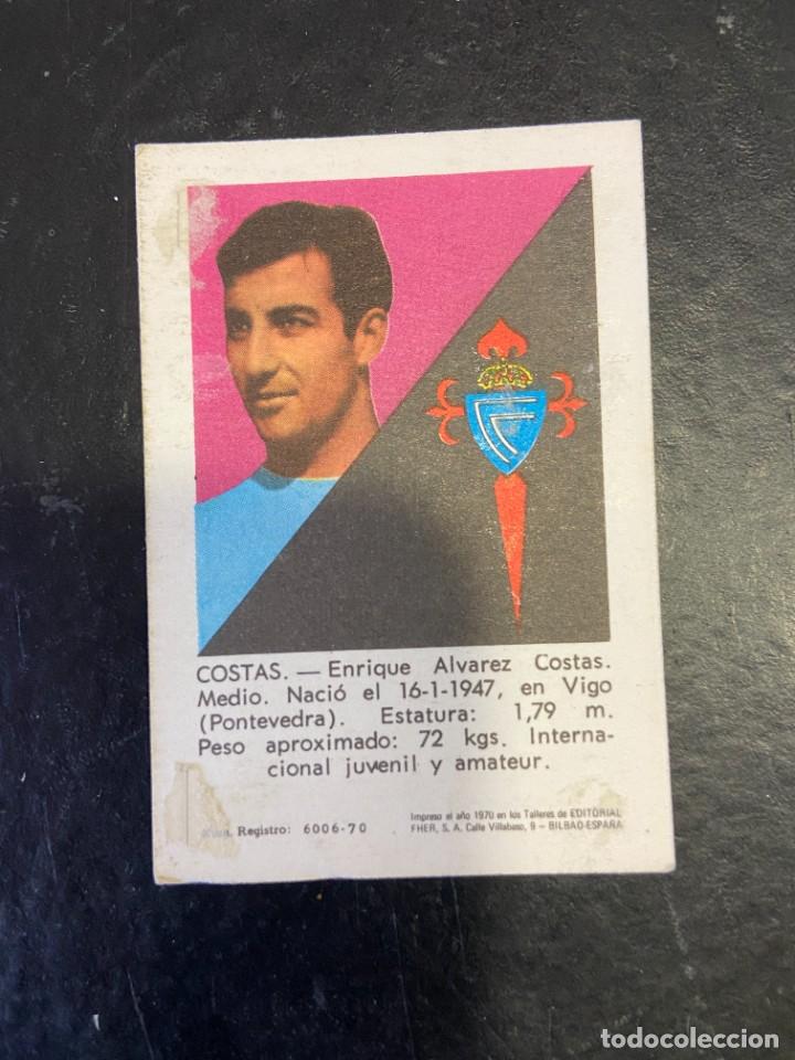Cromos de f&uacute;tbol: fher 1970 70 celta costas - Foto 2