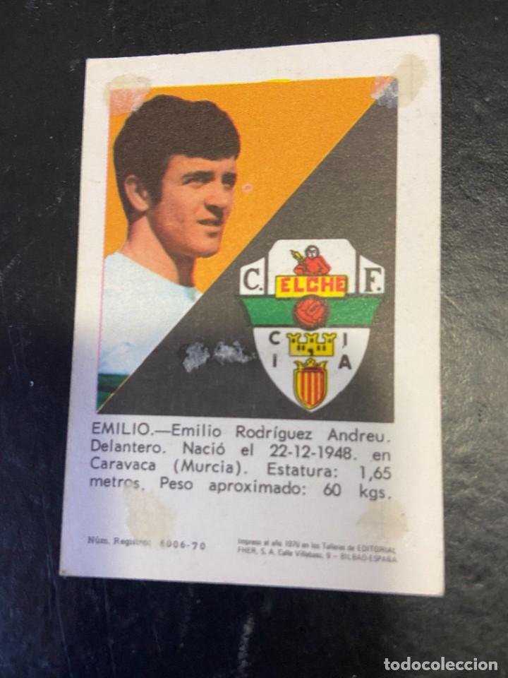 Cromos de f&uacute;tbol: fher 1970 70 elche emilio - Foto 2