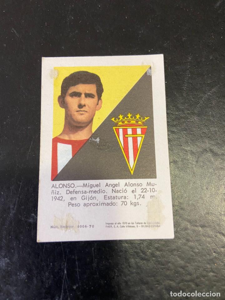 Cromos de f&uacute;tbol: fher 1970 70 gijon alonso - Foto 2