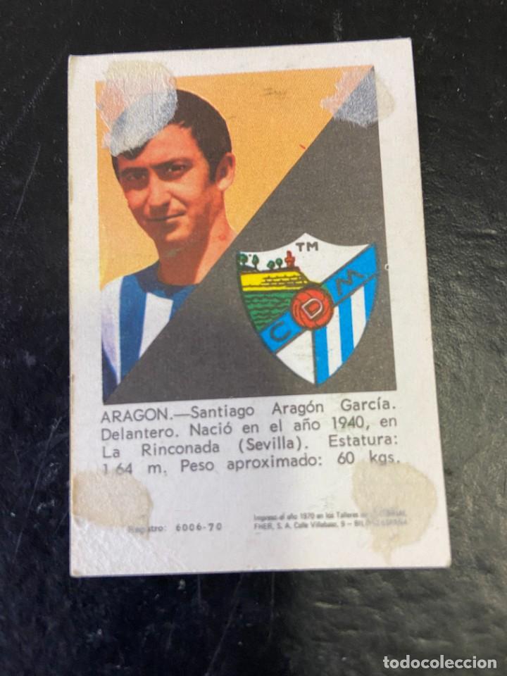 Cromos de f&uacute;tbol: fher 1970 70 malaga aragon - Foto 2