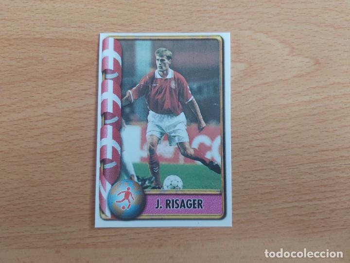 Cromos de f&uacute;tbol: CROMO FUTBOL MUNDIAL FRANCIA 98 EDITORIAL EDICIONES ESTADIO 218.RISAGER-DINAMARCA-NUNCA PEGADO