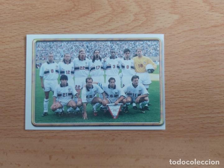 Cromos de f&uacute;tbol: CROMO FUTBOL MUNDIAL FRANCIA 98 EDITORIAL EDICIONES ESTADIO 219.ALINEACION-USA-NUNCA PEGADO