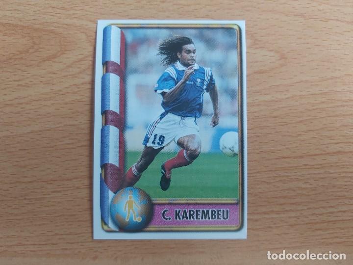 Cartes &agrave; collectionner de Football: CROMO FUTBOL MUNDIAL FRANCIA 98 EDITORIAL ESTADIO 276.KAREMBEU-FRANCIA-NUNCA PEGADO.TRASERA AZUL