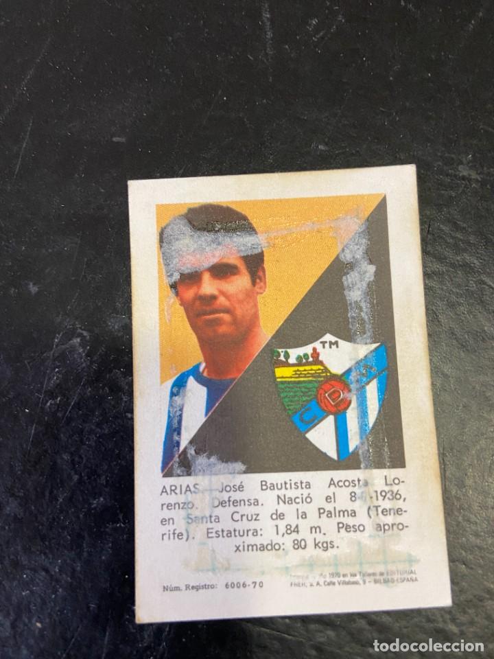 Cromos de f&uacute;tbol: fher 1970 70 malaga arias - Foto 2