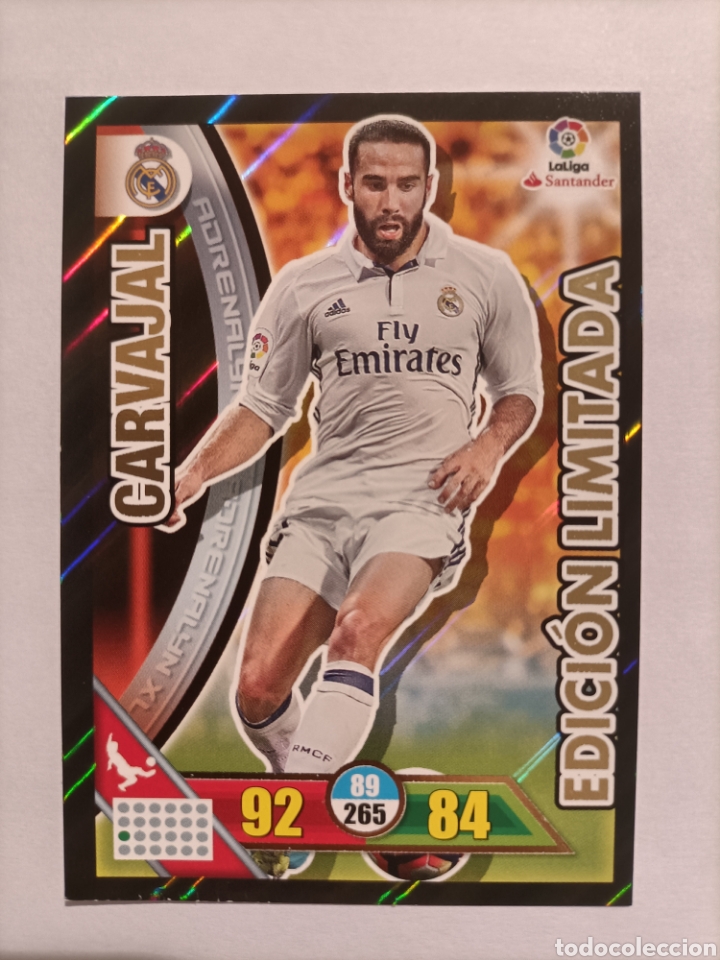 Cartes &agrave; collectionner de Football: Cromo Carvajal Edici&oacute;n Limitada Adrenalyn liga 2016 2017 16 17