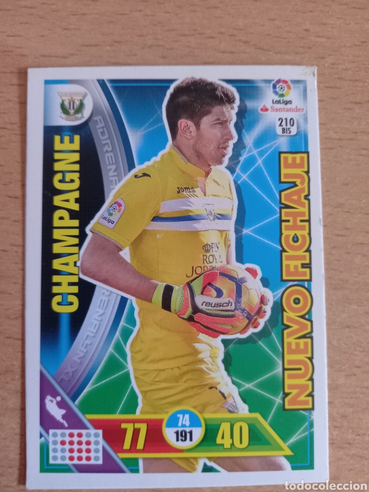Cartes &agrave; collectionner de Football: Panini Adrenalyn 2016 2017 16 17 210 bis Champagne fichaje Legan&eacute;s