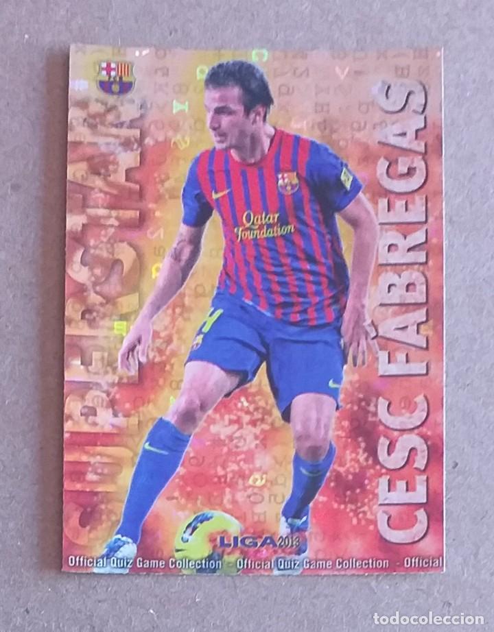 Cromos de f&uacute;tbol: Cromo n&ordm; 54 CESC F&Aacute;BREGAS BARCELONA SUPERSTAR BRILLO CON LETRA MUNDICROMO 2012-2013. Nuevo de sobre.