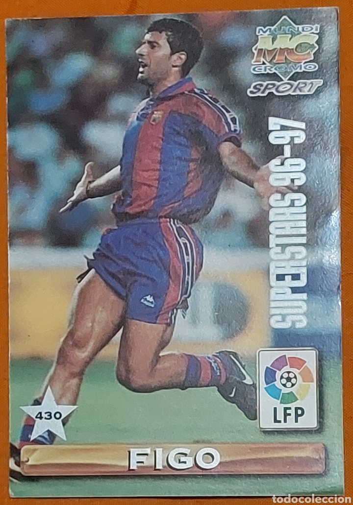 Figurine di Calcio: Cromo n&deg; 420 Figo/V&iacute;ctor Bia (Barcelona) Las Fichas de la Liga -Mundicromos- (F&uacute;tbol)