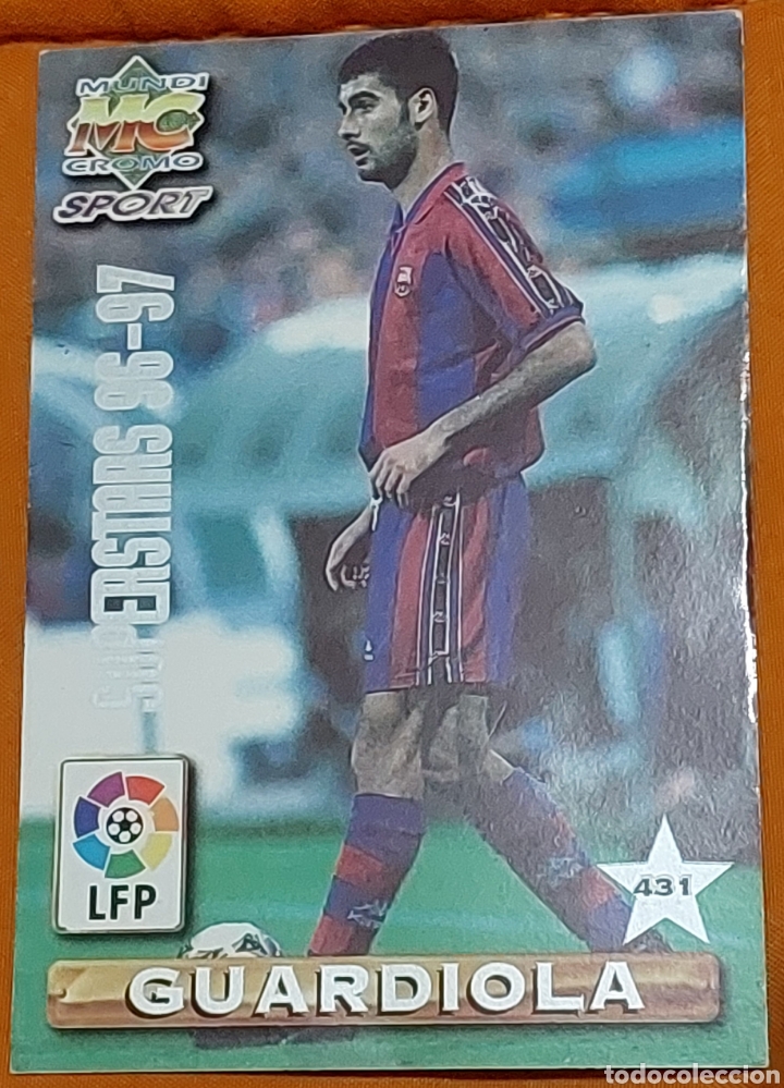 Cromos de F&uacute;tbol: Cromo n&deg; 432 Guardiola/De la Pe&ntilde;a (Barcelona) Las Fichas de la Liga 96-97 -Mundicromos- (F&uacute;tbol)