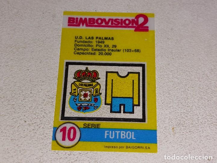 Figurine di Calcio: ANTIGUO CROMO BIMBO BIMBOVISION 2 N&ordm; 10 SERIE FUTBOL - U.D LAS PALMAS A&Ntilde;OS 70