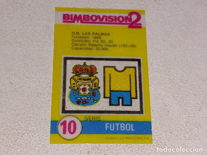 Fu&szlig;ball-Sticker: ANTIGUO CROMO BIMBO BIMBOVISION 2 N&ordm; 10 SERIE FUTBOL - U.D LAS PALMAS A&Ntilde;OS 70