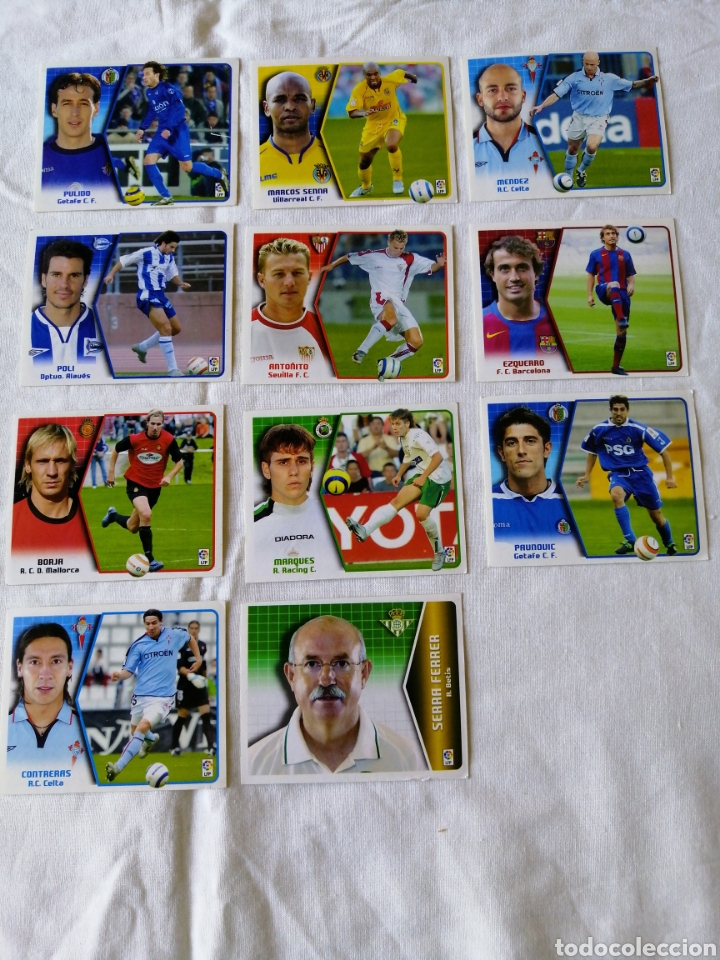 Cromos de F&uacute;tbol: 11 cromos colecci&oacute;n oficial f&uacute;tbol 2005 2006