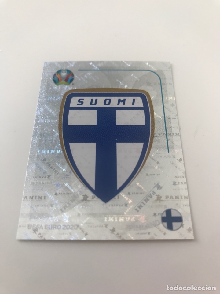 Cromos de F&uacute;tbol: Cromo panini euro 2020 n&uacute;mero FIN 1 escudo - Finlandia Suomi badge stickers &aacute;lbum