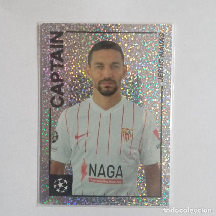 Cromos de f&uacute;tbol: Jes&uacute;s Navas Captain Sevilla FC Merlin 97 Heritage Topps Champions League 2021 2022