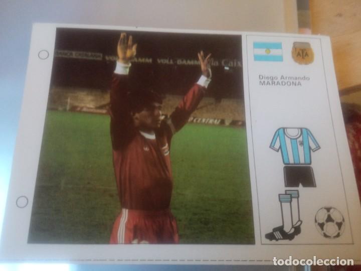Cromos de f&uacute;tbol: Ficha Maradona - Foto 1