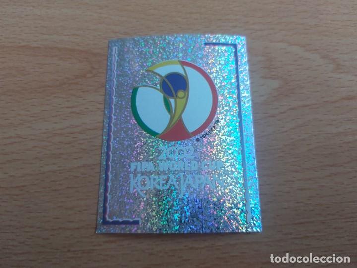 Figurine di Calcio: CROMO FUTBOL MUNDIAL 2002 EDITORIAL PANINI 2.LOGO-NUNCA PEGADO-TRASERA EN NEGRO