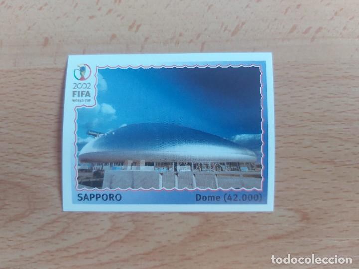 Football Stickers: CROMO FUTBOL MUNDIAL 2002 EDITORIAL PANINI 23.SEDE SAPPORO-NUNCA PEGADO-TRASERA EN NEGRO