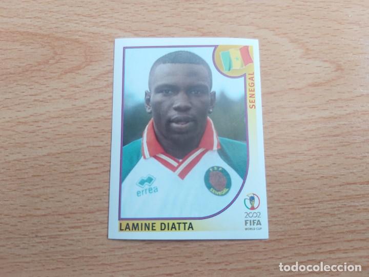 Football Stickers: CROMO FUTBOL MUNDIAL 2002 EDITORIAL PANINI 48.DIATTA-SENEGAL-NUNCA PEGADO-TRASERA EN NEGRO