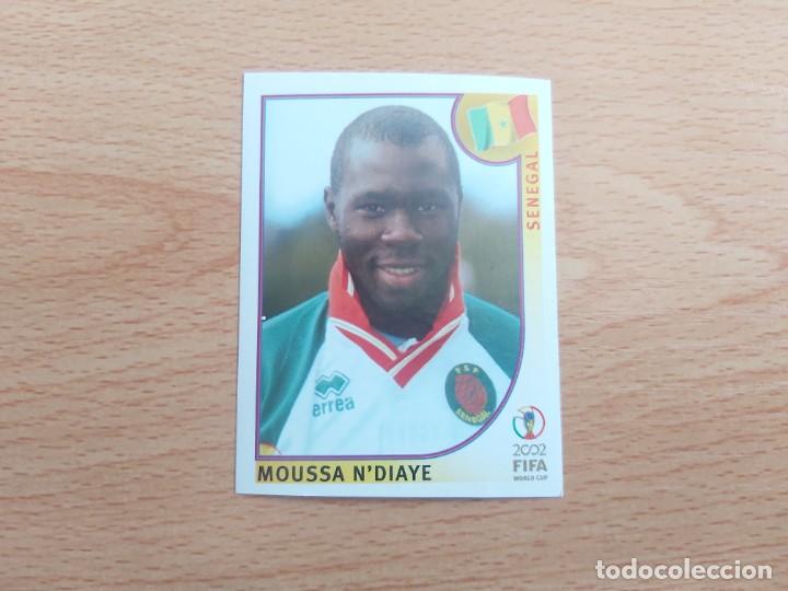 Football Stickers: CROMO FUTBOL MUNDIAL 2002 EDITORIAL PANINI 52.N'DIAYE-SENEGAL-NUNCA PEGADO-TRASERA EN NEGRO