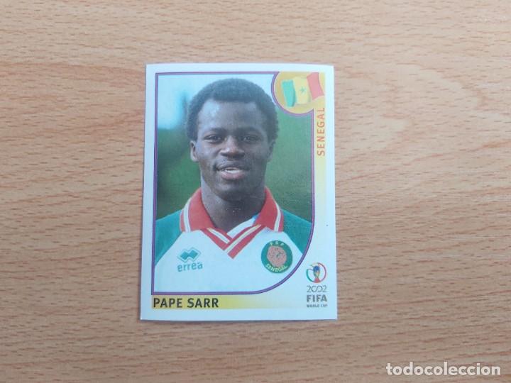Football Stickers: CROMO FUTBOL MUNDIAL 2002 EDITORIAL PANINI 53.SARR-SENEGAL-NUNCA PEGADO-TRASERA EN NEGRO