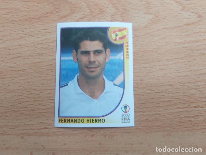 Football Stickers: CROMO FUTBOL MUNDIAL 2002 EDITORIAL PANINI 101.HIERRO-ESPA&Ntilde;A/R.MADRID-NUNCA PEGADO-TRASERA EN NEGRO