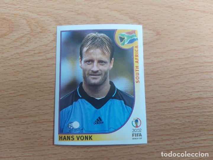 Cromos de Futebol: CROMO FUTBOL MUNDIAL 2002 EDITORIAL PANINI 153.VONK-SUDAFRICA-NUNCA PEGADO-TRASERA EN NEGRO