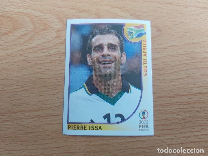 Cromos de Futebol: CROMO FUTBOL MUNDIAL 2002 EDITORIAL PANINI 155.ISSA-SUDAFRICA-NUNCA PEGADO-TRASERA EN NEGRO