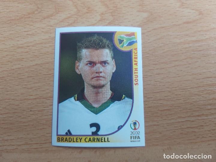 Cromos de Futebol: CROMO FUTBOL MUNDIAL 2002 EDITORIAL PANINI 156.CARNELL-SUDAFRICA-NUNCA PEGADO-TRASERA EN NEGRO