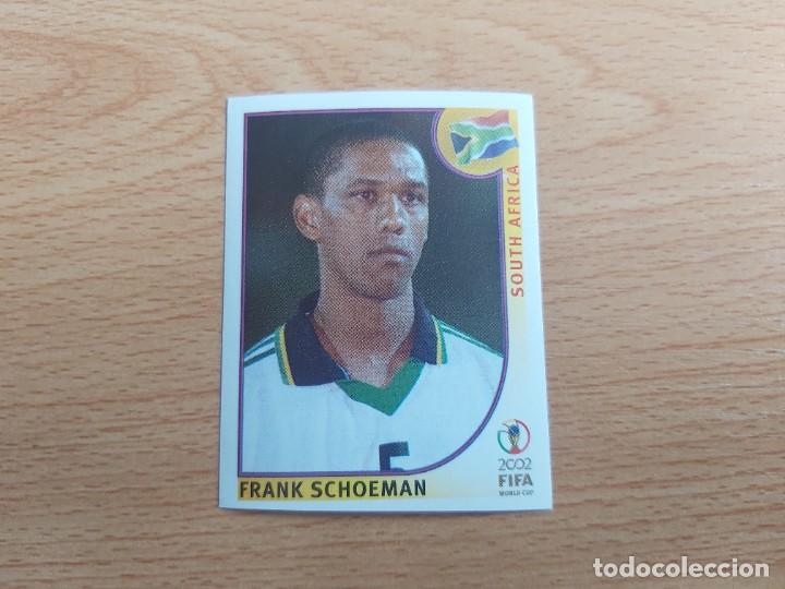 Cromos de Futebol: CROMO FUTBOL MUNDIAL 2002 EDITORIAL PANINI 157.SCHOEMAN-SUDAFRICA-NUNCA PEGADO-TRASERA EN NEGRO