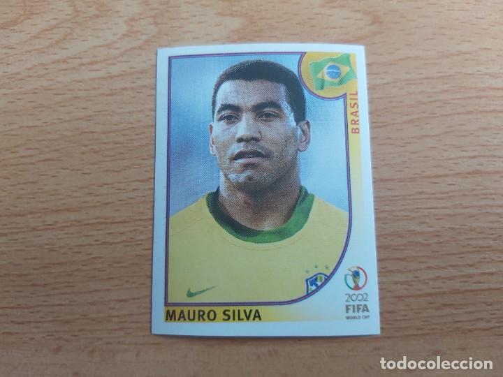 Cromos de Futebol: CROMO FUTBOL MUNDIAL 2002 EDITORIAL PANINI 179.MAURO SILVA-BRASIL-NUNCA PEGADO-TRASERA EN NEGRO