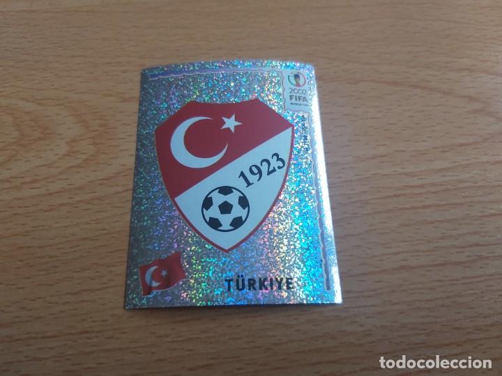 Cromos de Futebol: CROMO FUTBOL MUNDIAL 2002 EDITORIAL PANINI 188.ESCUDO-TURQUIA-NUNCA PEGADO-TRASERA EN NEGRO